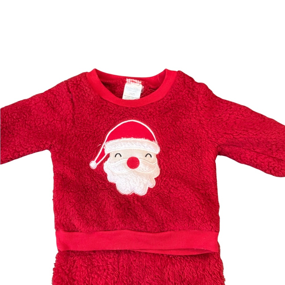 Cozy Red Santa Kids Fleece 2 Piece Set - Picture 4 of 4